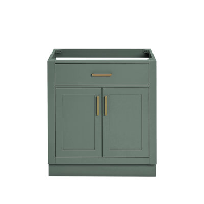 Osoria 30'' Solid Wood Single Bathroom Vanity Base Only, Base Cabinet without Top