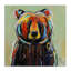 «Abstract Colorful Painted Black Bear», impression