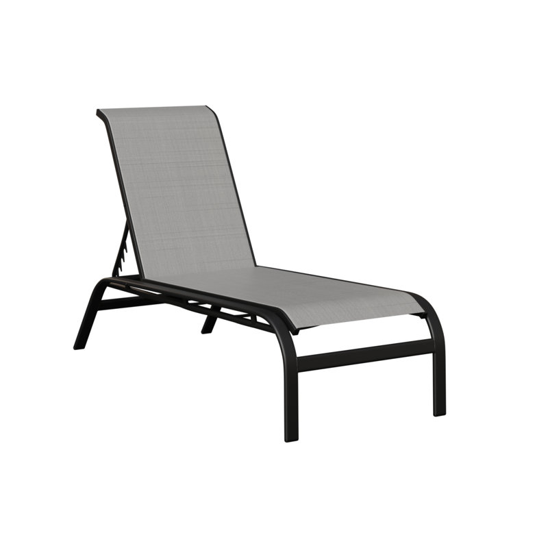Chaise longue sans accoudoirs Berlin Gardens Murphy, Gris foncé, Noir mat