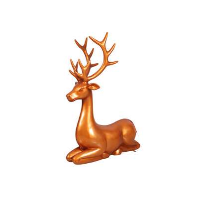 Cerf assis (cuivre)