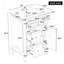 Meuble-lavabo 24 po avec lavabo, meuble-lavabo avec un tiroir rabattable et deux tiroirs, tablette réglable, bois massif et panneau de fibres à densité moyenne, noir-215456108