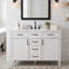 48" Freestanding Modern Single Bathroom Vanity with Ceramic Sink Top,Bathroom Storage System-133407147