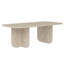 Table basse moderne, couleur travertin, 47,2 x 16,3 x 23,4 pouces | 100% panneau de particules enduit de mélamine, épaisseur: 0,7 pouce | Design beige uni élégant, parfait pour le salon et les espaces contemporains-486838254-486838244