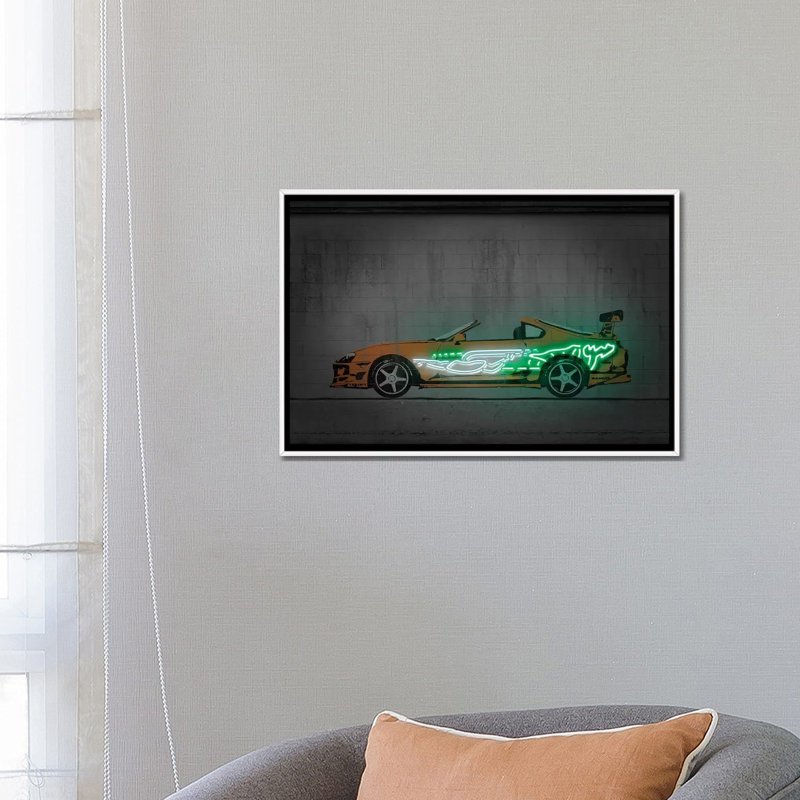 « Supra » par octave Mielu-impression d’art graphique, Pas de tapis, H 18 po x l 26 po x P 1,5 po, Toile blanche encadrée