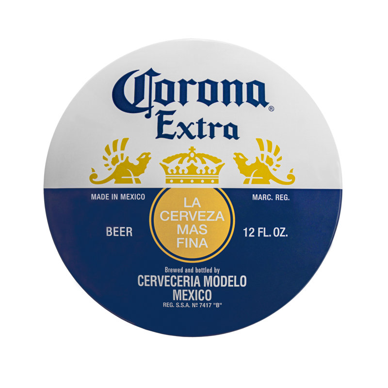Corona Extra Dome Shaped Metal Wall Sign for Garage