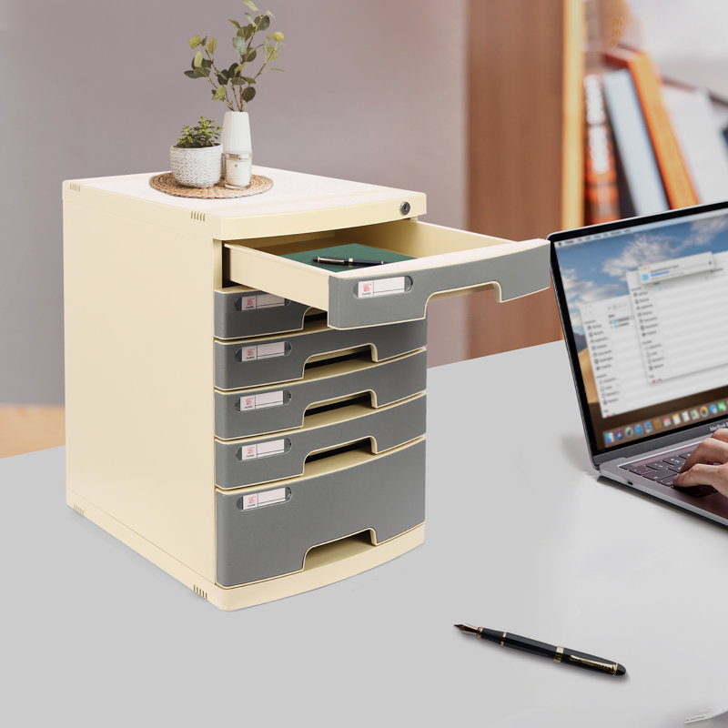 Classeur en plastique empilable Martavius, Gris