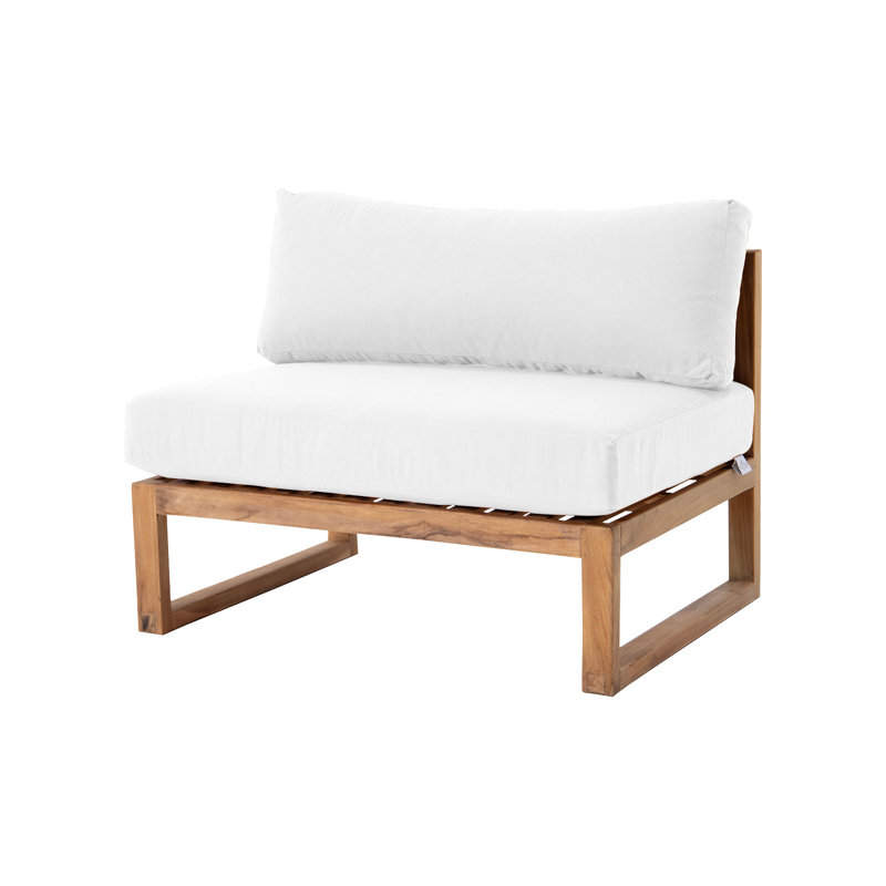 Venice Outdoor Teak Lounge Chair, White
