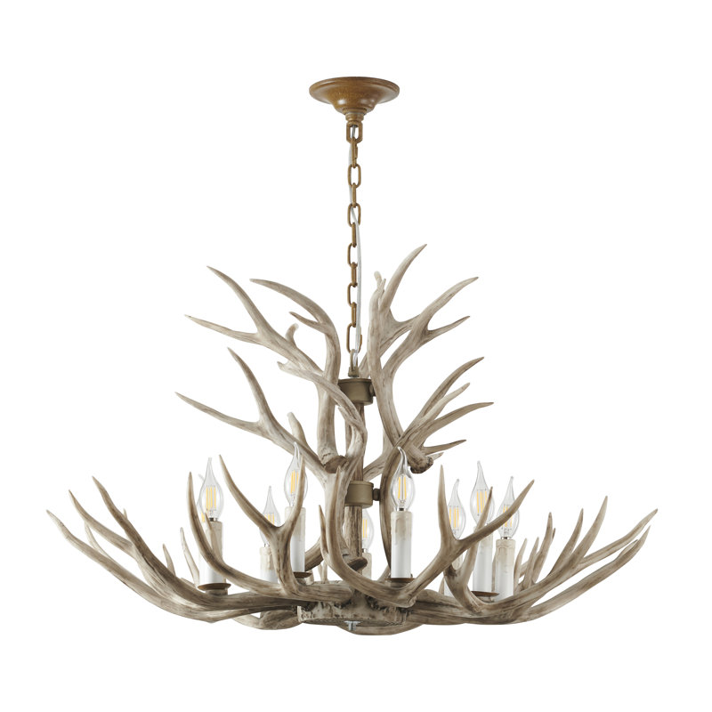 Whittingham Eclectic 9 Light 2 Tier Antler Chandelier