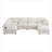 6 Seat Chenille Sectional Couch Set With Ottoman-749282840