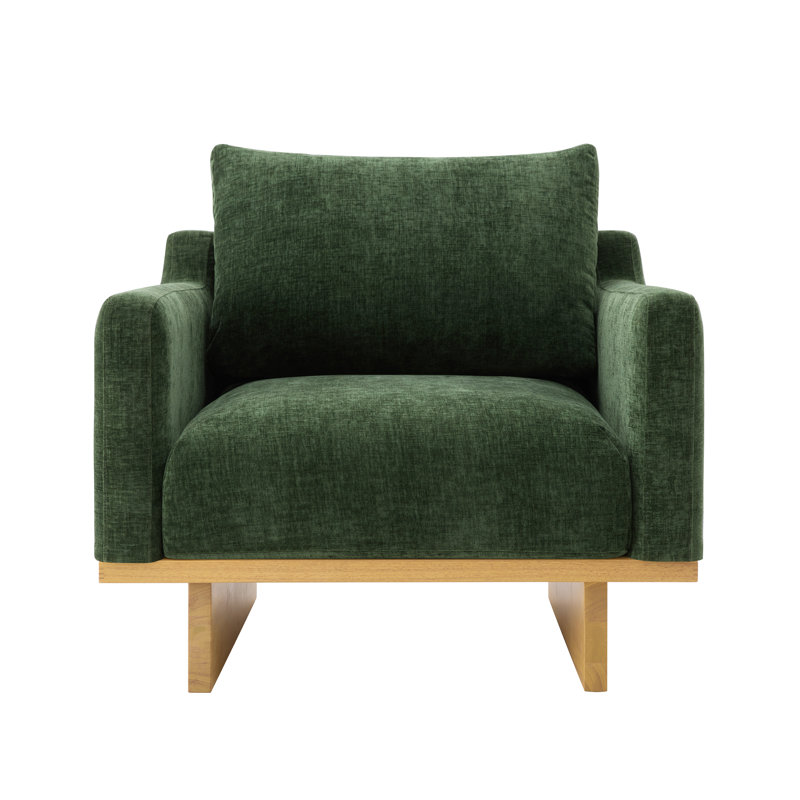 Chaise d'appoint Kellan, Chenille verte