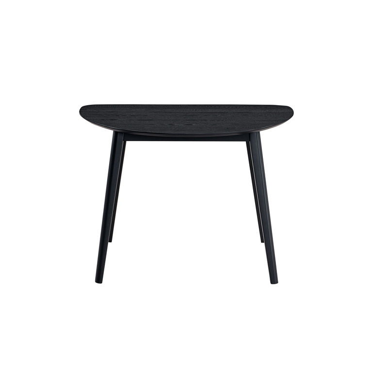  43" Black Wood Dining Table