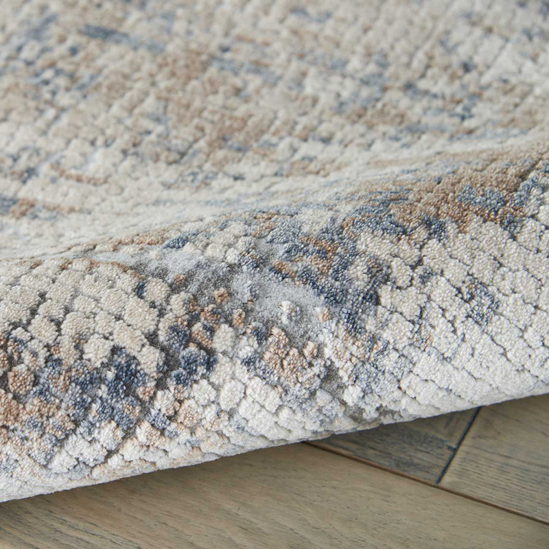 Beige Rug, Stain Resistant Modern Rug, 10Mm Thickness Abstract Rug, Luxurious Rug For Dining Room, Rectangle 120 x 180cm