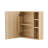 Multi-Function Wood Grain Mirror Cabinet with Storage, Space-Saving Wall-Mounted Design-1508907074