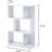 Modern Staggered 3-Shelf Manor Bookcase, White