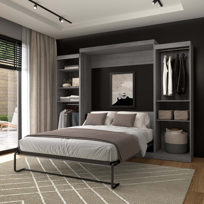 Grand lit plateforme Arthor, Écorce gris