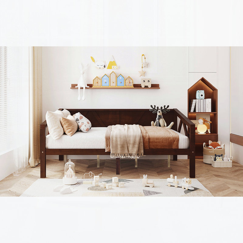 Lit de jour en bois, Simple, Blanc