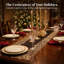 Chemin de table élégant Onetha et napperons de la collection Granada pour décoration de Noël élégante et luxueuse-607280773-604641773