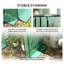 Serre portative Lean-To avec étagères grillagées à trois niveaux et couverture en PEHD robuste pour jardin extérieur