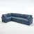 Tissu bleu foncé