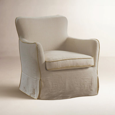Linen Swivel Armchair