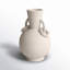 Ceramic Textured Decorative Vase with Ring Handles-1760126921