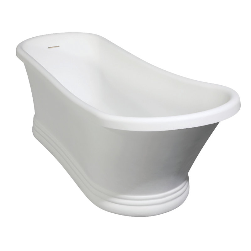 Baignoire à piédestal ovale 68 po Kingston, Blanc