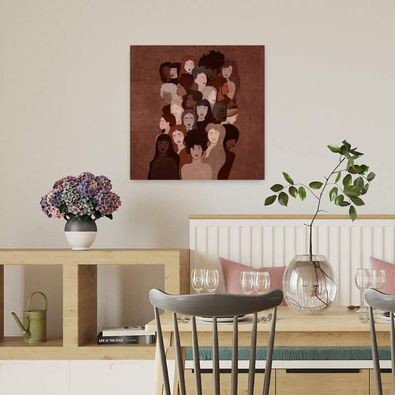 «Unity Of Shades», art mural abstrait moderne, H 18 po x l 18 po