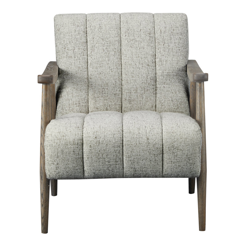 Cabragh Textured Upholstery Armchair, Beige Polyester Blend
