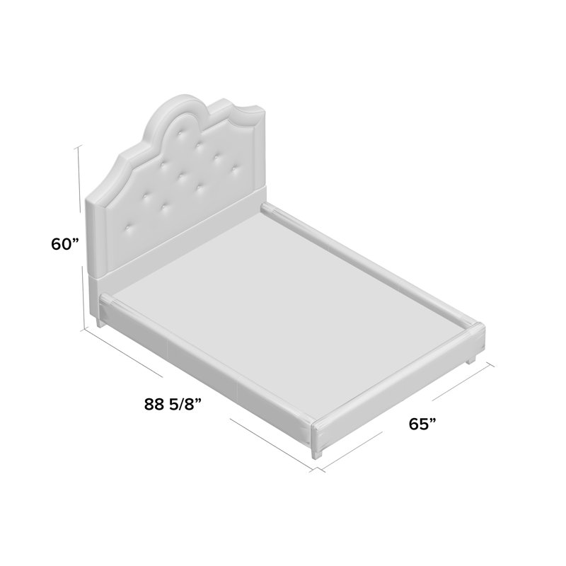 Kaster Upholstered Standard Bed, Light Gray, Queen