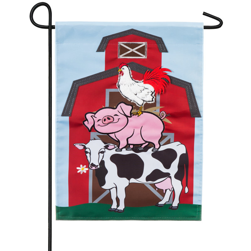 Double Sided 18'' H x 12.5'' W Polyester Animal Garden Flag