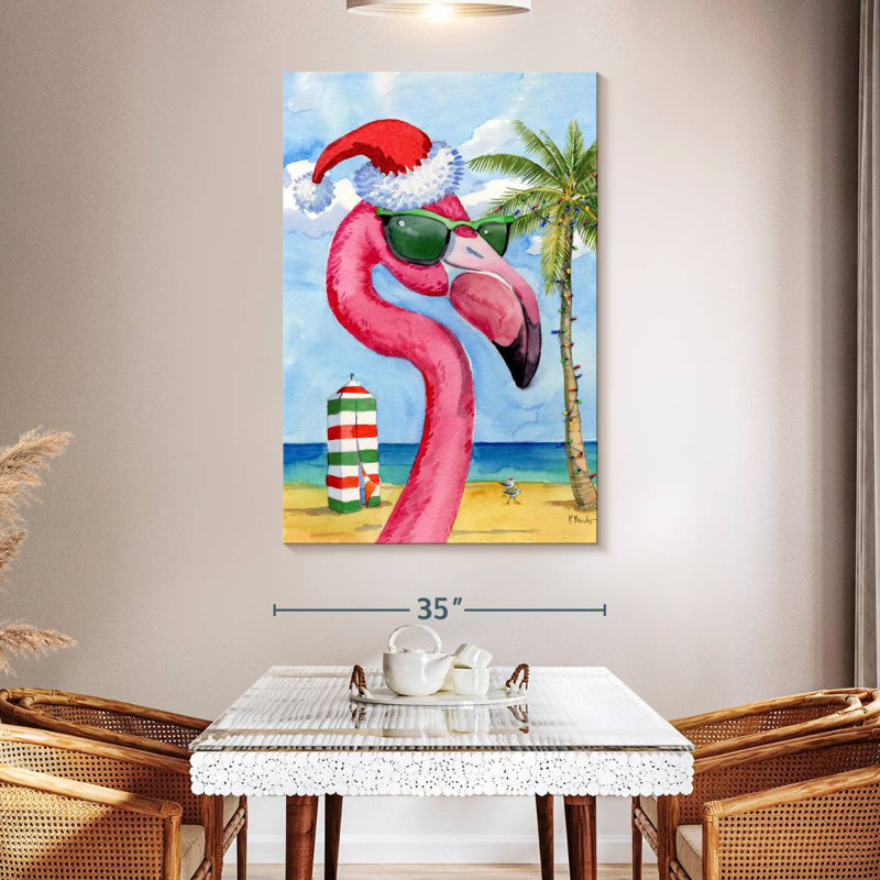 Brampt Holiday Hip Shades Flamingo, 51" H x 34" W