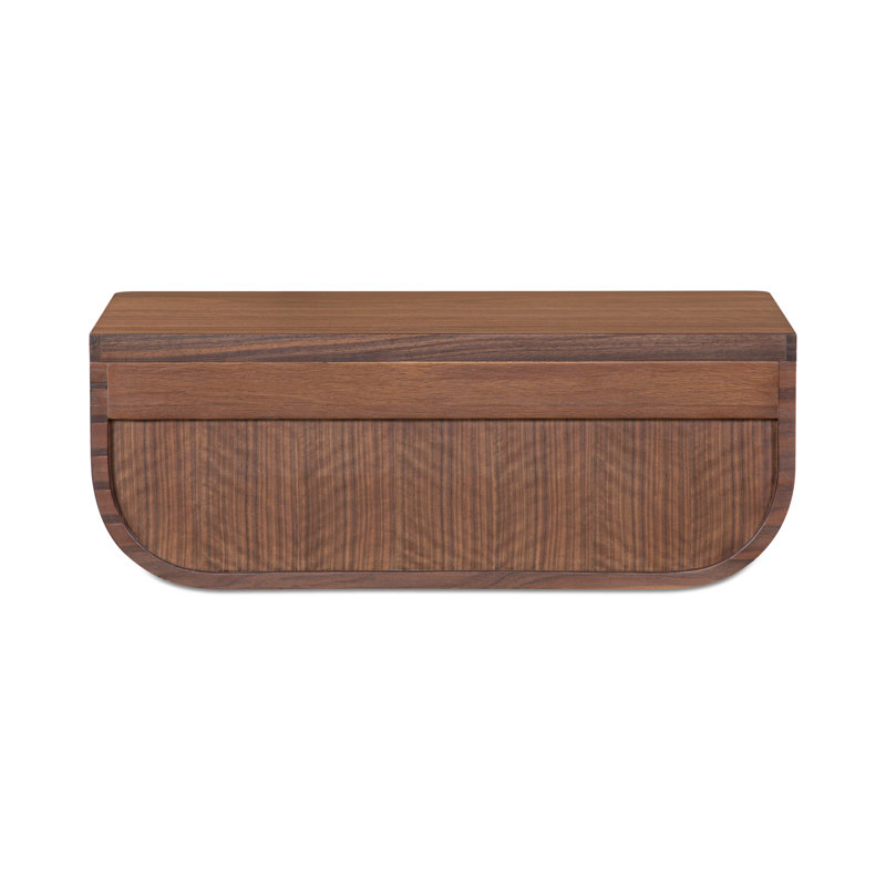 Hettie Floating Nightstand Natural, Dark Brown