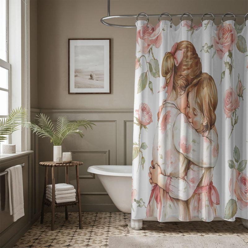 Motherly Affection - Rideau de douche haut de gamme 17, H 74 po x l 71 po
