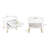 Dumbo 20" W Modern 1-Drawer Fluted Nightstand in White-1302357696