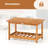  Patio Coffee Table Outdoor Acacia Slatted Coffee Table w/ Slatted Tabletop