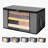 6 Packs 60L Oversized Blanket Storage Bags Sturdy Fabric Clothes Storage Containers for King Comforter Bedding Pillow Sheet, Grey