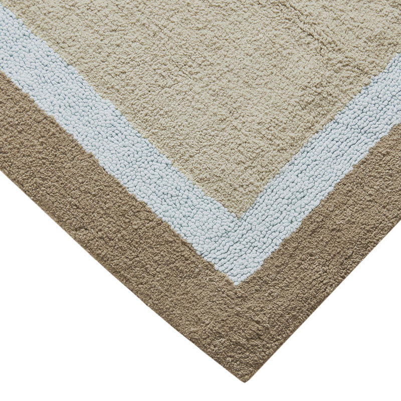 Skid Resistant Cotton Tufted Bath Rug, Single - 24" L x 60" W, Blue