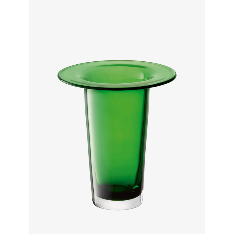 Victoria Glass Candle Holder, 10.24" H x 9.72" W x 9.72" D, Fern Green