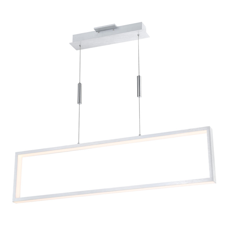 Luminaire suspendu géométrique à del unique/à 1 lumière Eskridge, Aluminium