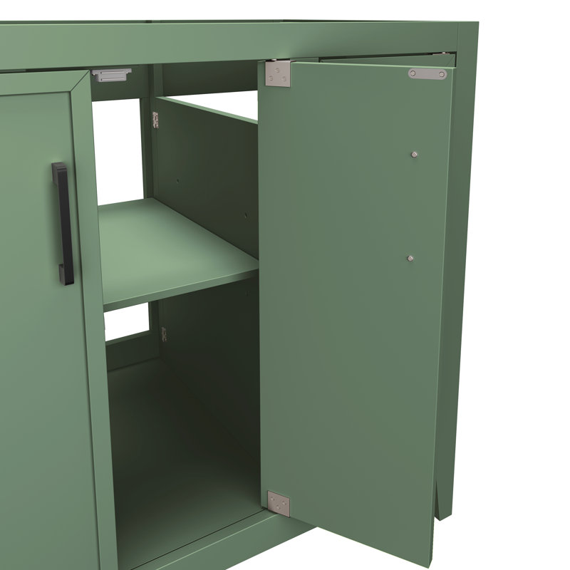 Meuble-lavabo moderne simple 48 po, sans lavabo, Vert