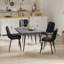 Dining Table And Chairs Set Of 4, Extendable Round Marble Effect Folding Table With Upholstered Tech Fabric Chairs For Dining Room,Kitchen-721698513-721698514