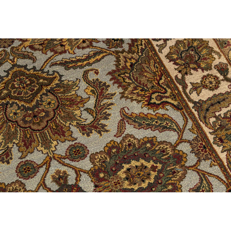 Trinity Hand-Knotted High-Quality Light Blue and Ivory Area Rug