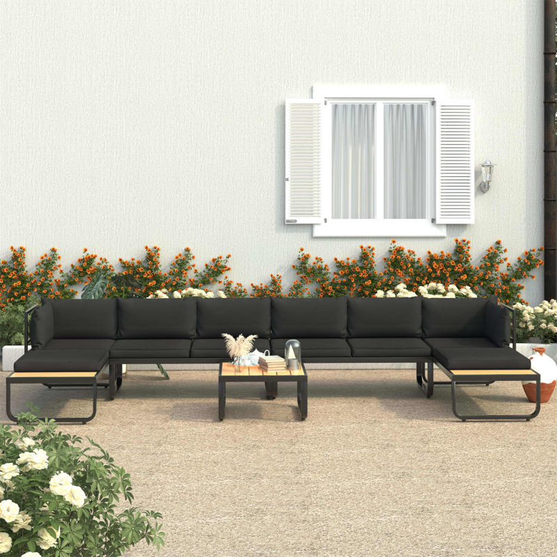 Canapé modulaire 5 pièces avec coussins Chennelle