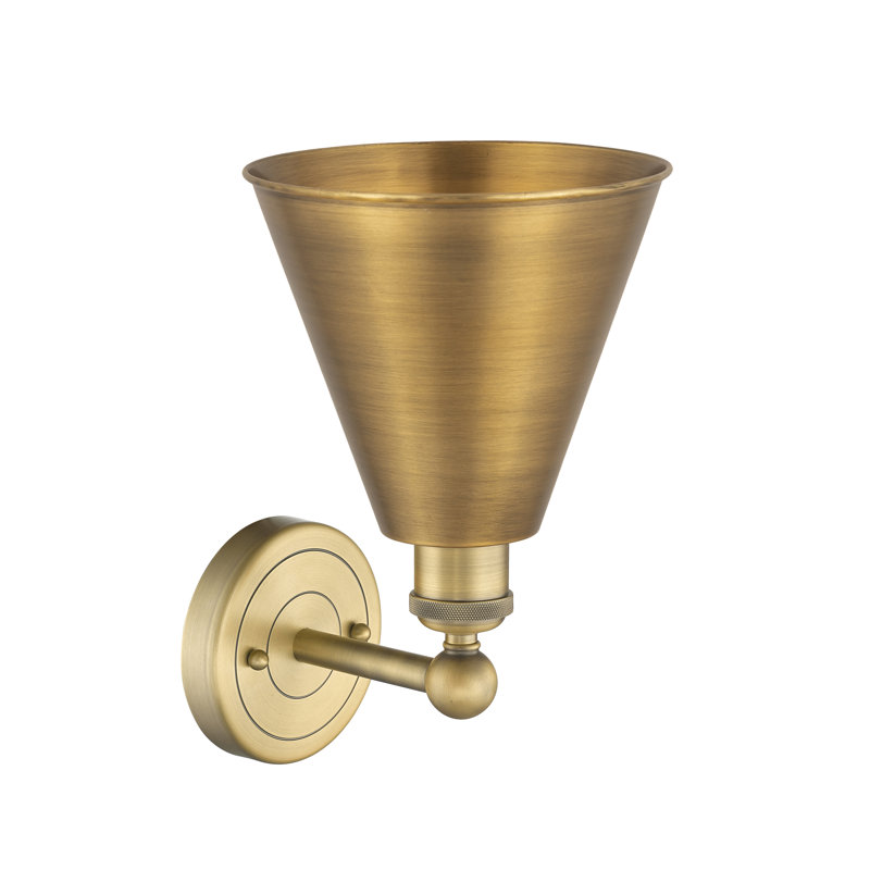 Applique murale 1 lumière 8 "Ballston Cone, Laiton brossé