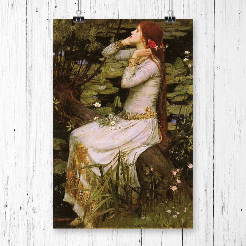 John William Waterhouse Ophelia - Frameless Print, 84.1 x 33.1cm