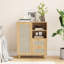 Buffet en rotin avec tablette réglable-930287171