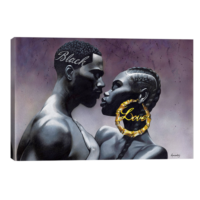 Black Love by Manasseh Johnson - Wrapped Canvas Print, 101.6 cm H x 66.04 cm W x 1.91 cm D