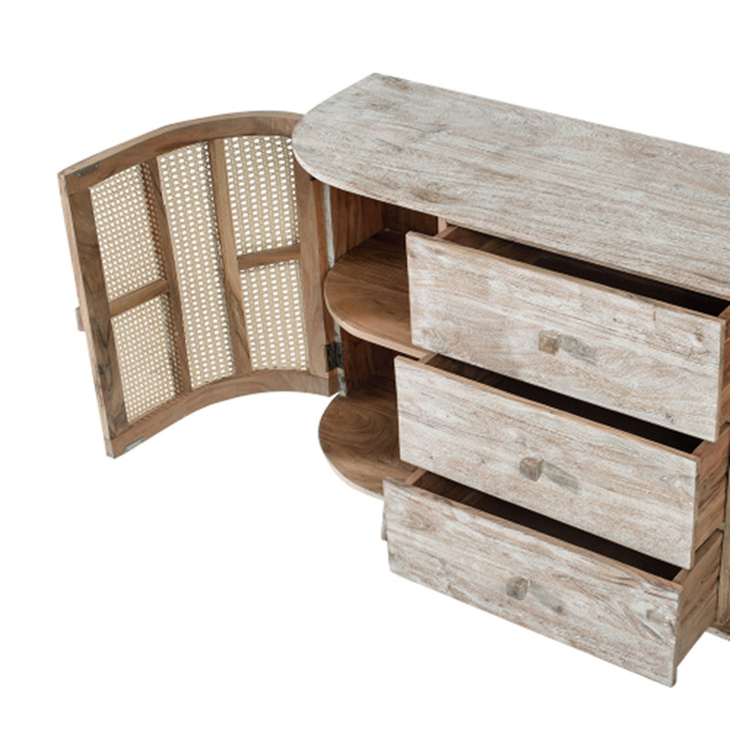 Console 57 po x 16 po x 33 po avec portes cannes