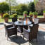Dubose 4 - Person Wicker Patio Dining Set with Round Table , Cushions Included-128712914-37961049