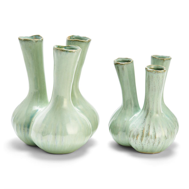 Ensemble de 2 vases 3 tiges Celadon